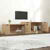 Mueble De Tv Madera Contrachapada Roble Sonoma 158,5x36x45 Cm Vidaxl