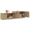 Mueble De Tv Madera Contrachapada Roble Sonoma 158,5x36x45 Cm Vidaxl