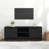 Mueble De Tv Madera Contrachapada Negro 102x35x36,5 Cm Vidaxl