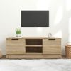 Mueble De Tv Madera Contrachapada Roble Sonoma 102x35x36,5 Cm Vidaxl