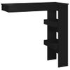 Mesa De Bar De Pared Madera Contrachapada Negro 102x45x103,5cm Vidaxl