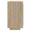 Aparador De Madera Contrachapada Roble Sonoma 80x40x75 Cm Vidaxl