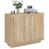 Aparador De Madera Contrachapada Color Roble Sonoma 92x35x75 Cm Vidaxl