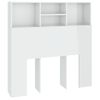 Mueble Cabecero Blanco Brillante 100x19x103,5 Cm Vidaxl