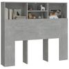 Mueble Cabecero Gris Hormigón 120x19x103,5 Cm Vidaxl