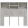 Mueble Cabecero Gris Hormigón 120x19x103,5 Cm Vidaxl