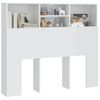 Mueble Cabecero Blanco Brillante 120x19x103,5 Cm Vidaxl