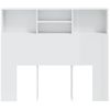 Mueble Cabecero Blanco Brillante 120x19x103,5 Cm Vidaxl