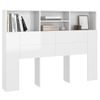 Mueble Cabecero Blanco Brillante 140x19x103,5 Cm Vidaxl