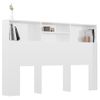 Mueble Cabecero Blanco Brillante 160x19x103,5 Cm Vidaxl