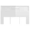 Mueble Cabecero Blanco Brillante 160x19x103,5 Cm Vidaxl