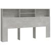 Mueble Cabecero Gris Hormigón 180x19x103,5 Cm Vidaxl