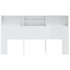 Mueble Cabecero Blanco Brillante 180x19x103,5 Cm Vidaxl