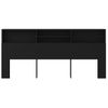 Mueble Cabecero Negro 220x19x103,5 Cm Vidaxl