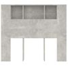 Mueble Cabecero Gris Hormigón 120x18,5x102,5 Cm Vidaxl