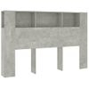 Mueble Cabecero Gris Hormigón 160x18,5x104,5 Cm Vidaxl