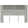 Mueble Cabecero Gris Hormigón 160x18,5x104,5 Cm Vidaxl