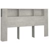 Mueble Cabecero Gris Hormigón 180x18,5x104,5 Cm Vidaxl