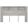 Mueble Cabecero Gris Hormigón 180x18,5x104,5 Cm Vidaxl