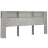 Mueble Cabecero Gris Hormigón 220x18,5x104,5 Cm Vidaxl