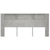 Mueble Cabecero Gris Hormigón 220x18,5x104,5 Cm Vidaxl