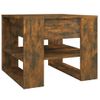 Mesa De Centro Madera Contrachapada Roble Ahumado 55,5x55x45 Cm Vidaxl