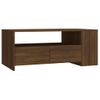 Mesa De Centro Madera Contrachapada Roble Marrón 102x55x42 Cm Vidaxl