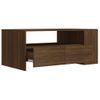 Mesa De Centro Madera Contrachapada Roble Marrón 102x55x42 Cm Vidaxl