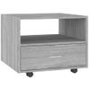 Mesa De Centro Madera Contrachapada Gris Sonoma 55x55x40 Cm Vidaxl