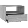 Mesa De Centro Madera Contrachapada Gris Sonoma 55x55x40 Cm Vidaxl