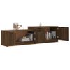 Mueble De Tv Madera Contrachapada Roble Marrón 158,5x36x45 Cm Vidaxl