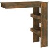 Mesa De Bar De Pared Contrachapada Roble Ahumado 102x45x103,5cm Vidaxl