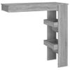 Mesa De Bar De Pared Madera Contrachapada Gris 102x45x103,5cm Vidaxl