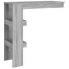 Mesa De Bar De Pared Madera Contrachapada Gris 102x45x103,5cm Vidaxl