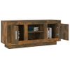 Mueble Para Tv Madera Contrachapada Roble Ahumado 102x35x45 Cm Vidaxl