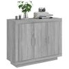 Aparador De Madera Contrachapada Gris Sonoma 92x35x75 Cm Vidaxl