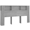 Mueble Cabecero Gris Sonoma 180x18,5x104,5 Cm Vidaxl