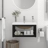 Estructura De Baño Con Lavabo Incorporado Hierro Negro Vidaxl