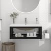 Estructura De Baño Con Lavabo Incorporado Hierro Negro Vidaxl