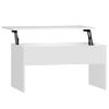 Mesa De Centro Madera Contrachapada Blanco 80x50,5x41,5 Cm Vidaxl