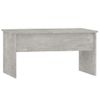 Mesa De Centro Contrachapada Gris Hormigón 80x50,5x41,5 Cm Vidaxl