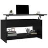 Mesa De Centro Madera Contrachapada Negro 102x50x52,5 Cm Vidaxl