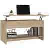 Mesa De Centro Madera Contrachapada Roble Sonoma 102x50x52,5 Cm Vidaxl