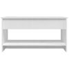 Mesa De Centro Madera Contrachapada Blanco Brillo 102x50x52,5cm Vidaxl