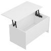 Mesa De Centro Madera Contrachapada Blanco 102x55,5x52,5 Cm Vidaxl