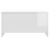 Mesa De Centro Contrachapada Blanco Brillo 102x55,5x52,5 Cm Vidaxl