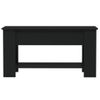 Mesa De Centro Madera Contrachapada Negro 101x49x52 Cm Vidaxl