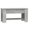 Mesa De Centro Madera Contrachapada Gris Hormigón 101x49x52 Cm Vidaxl