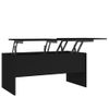 Mesa De Centro Madera Contrachapada Negra 102x50,5x46,5 Cm Vidaxl