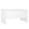 Mesa De Centro Madera Contrachapada Blanco 80x50x42,5 Cm Vidaxl